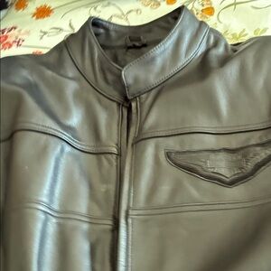 Harley-Davidson Black Leather Bomber Jacket
